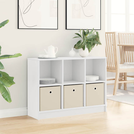 Sideboard med låda Vit 88,5 x 27,5 x 63,5 cm
