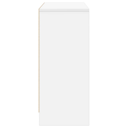 Sideboard med låda Vit 88,5 x 27,5 x 63,5 cm
