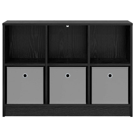 Sideboard med låda Svart Ek 88,5 x 27,5 x 63,5 cm
