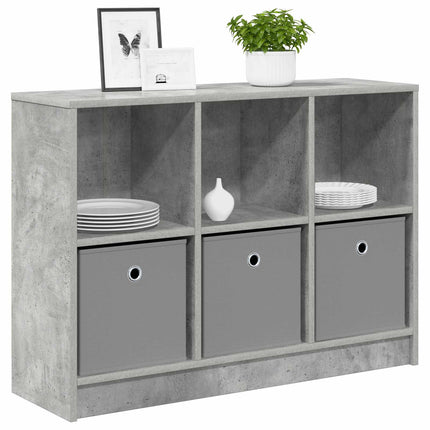 Sideboard med låda Betonggrå 88,5 x 27,5 x 63,5 cm