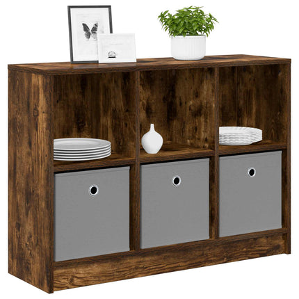 Sideboard med låda Rökt ek 88,5 x 27,5 x 63,5 cm