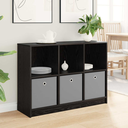 Sideboard med låda Svart Ek 102 x 32 x 73,5 cm