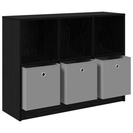 Sideboard med låda Svart Ek 102 x 32 x 73,5 cm