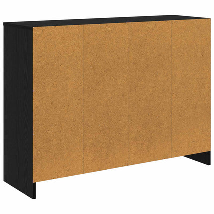 Sideboard med låda Svart Ek 102 x 32 x 73,5 cm