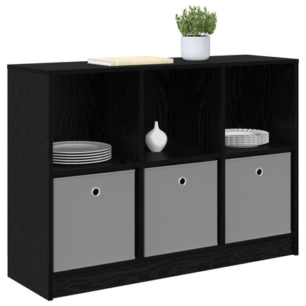 Sideboard med låda Svart Ek 102 x 32 x 73,5 cm