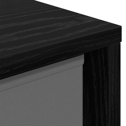 Sideboard med låda Svart Ek 49,5 x 22 x 47 cm