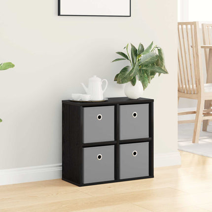 Sideboard med låda Svart Ek 49,5 x 22 x 47 cm