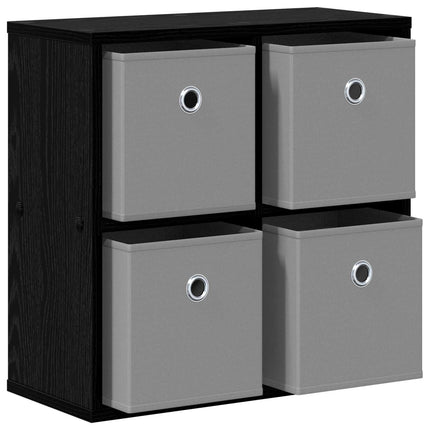Sideboard med låda Svart Ek 49,5 x 22 x 47 cm