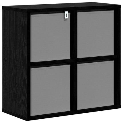 Sideboard med låda Svart Ek 49,5 x 22 x 47 cm