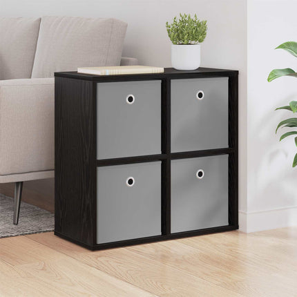 Sideboard med låda Svart Ek 59,5 x 27 x 57 cm