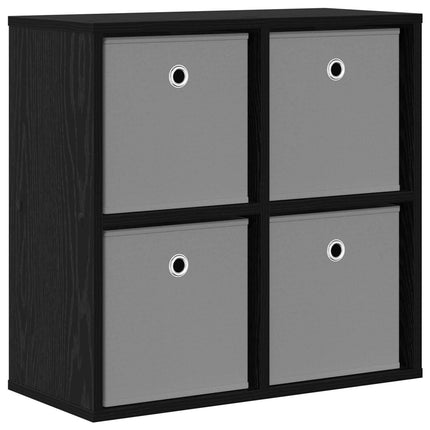 Sideboard med låda Svart Ek 59,5 x 27 x 57 cm