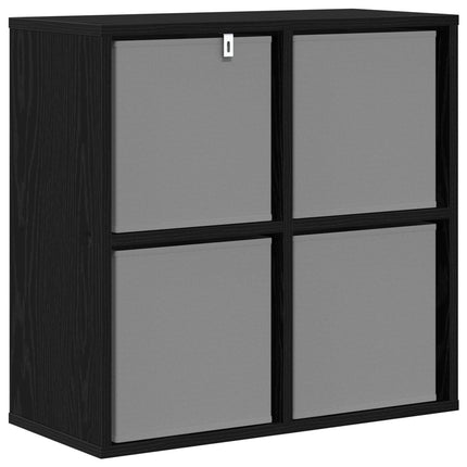 Sideboard med låda Svart Ek 59,5 x 27 x 57 cm