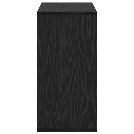 Sideboard med låda Svart Ek 59,5 x 27 x 57 cm