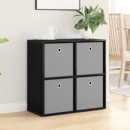 Sideboard med låda Svart Ek 68,5 x 32 x 67 cm
