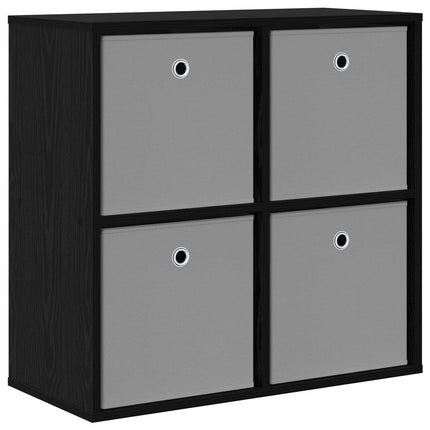 Sideboard med låda Svart Ek 68,5 x 32 x 67 cm