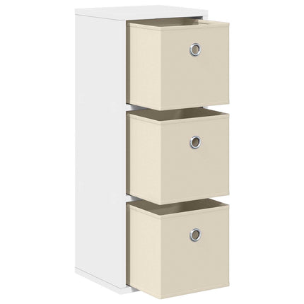 Sideboard med låda Vit 25,5 x 22 x 69,5 cm