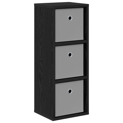 Sideboard med låda Svart Ek 25,5 x 22 x 69,5 cm