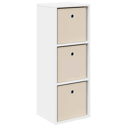 Sideboard med låda Vit 30,5 x 27 x 84,5 cm