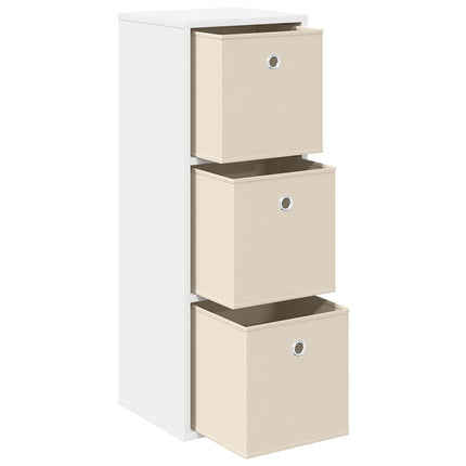 Sideboard med låda Vit 30,5 x 27 x 84,5 cm