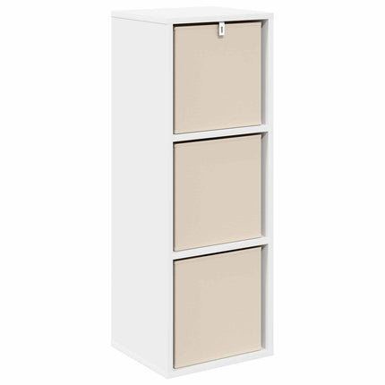 Sideboard med låda Vit 30,5 x 27 x 84,5 cm