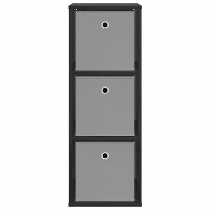 Sideboard med låda Svart Ek 30,5 x 27 x 84,5 cm