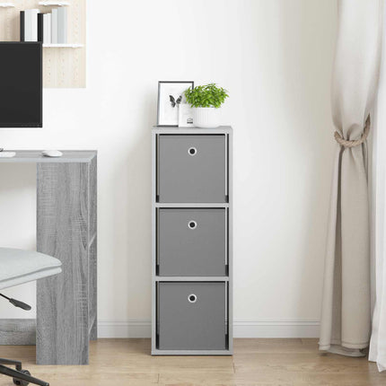 Sideboard med låda Betonggrå 30,5 x 27 x 84,5 cm