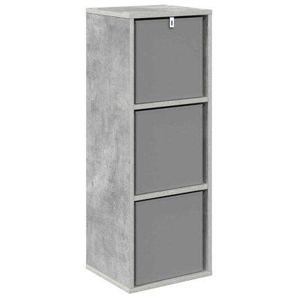 Sideboard med låda Betonggrå 30,5 x 27 x 84,5 cm