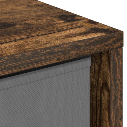 Sideboard med låda Rökt ek 30,5 x 27 x 84,5 cm