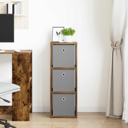 Sideboard med låda Rökt ek 30,5 x 27 x 84,5 cm