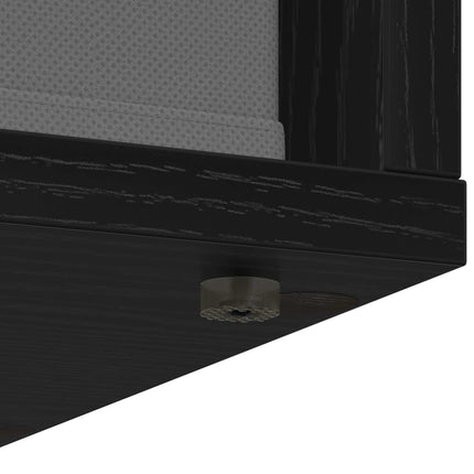 Sideboard med låda Svart Ek 35 x 32 x 99,5 cm