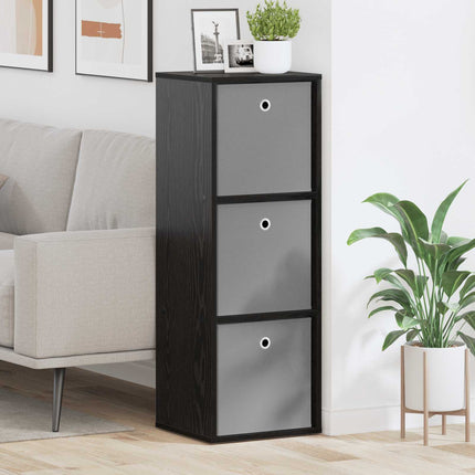 Sideboard med låda Svart Ek 35 x 32 x 99,5 cm