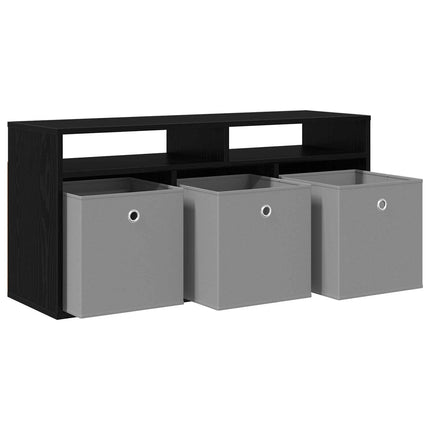 Lågskåp med låda Svart Ek 102 x 32 x 48,5 cm