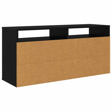 Lågskåp med låda Svart Ek 102 x 32 x 48,5 cm
