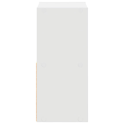 Sängbord med låda 2 pcs Vit 25,5 x 22 x 49,5 cm Konstruerat trä