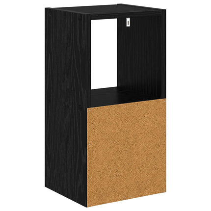 Sängbord 2 pcs Svart Ek 25,5 x 22 x 49,5 cm Konstruerat trä
