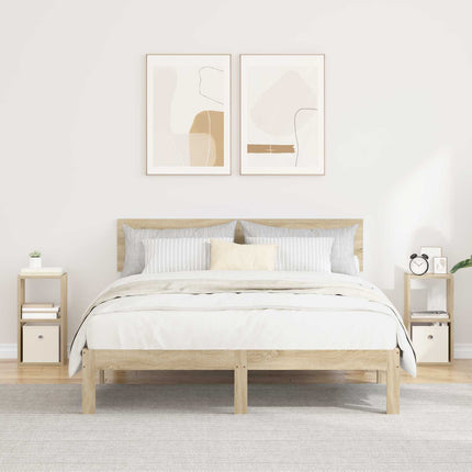 Sängbord 2 pcs Sonoma-ek 25,5 x 22 x 49,5 cm Konstruerat trä