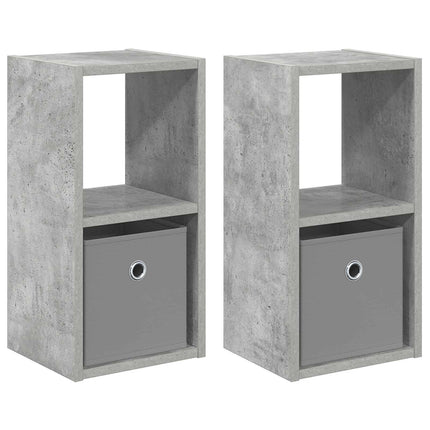 Sängbord 2 st Betonggrå 25,5 x 22 x 49,5 cm Konstruerat trä