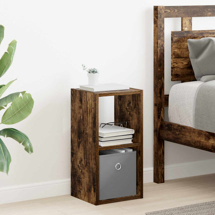 Sängbord 2 pcs Rökt ek 25,5 x 22 x 49,5 cm Konstruerat trä