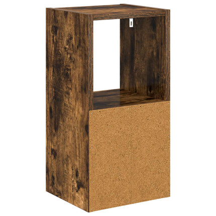 Sängbord 2 pcs Rökt ek 25,5 x 22 x 49,5 cm Konstruerat trä