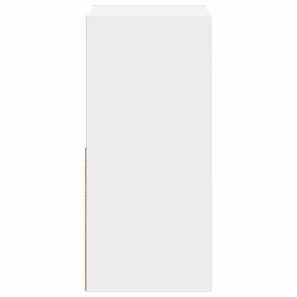 Sängbord med låda Vit 30,5 x 27 x 59,5 cm Konstruerat trä