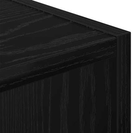 Sängbord 2 pcs Svart Ek 30,5 x 27 x 59,5 cm Konstruerat trä