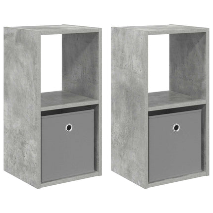 Sängbord 2 st Betonggrå 30,5 x 27 x 59,5 cm Konstruerat trä