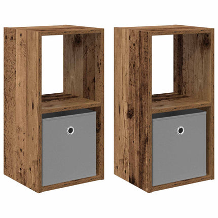 Sängbord 2 st Gammalt trä 30,5 x 27 x 59,5 cm Konstruerat trä