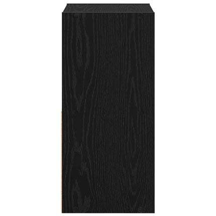 Sängbord 2 pcs Svart Ek 35 x 32 x 68,5 cm Konstruerat trä