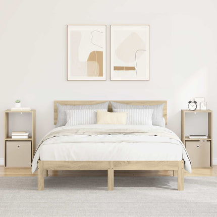 Sängbord 2 pcs Sonoma-ek 35 x 32 x 68,5 cm Konstruerat trä
