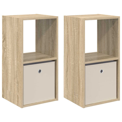 Sängbord 2 pcs Sonoma-ek 35 x 32 x 68,5 cm Konstruerat trä