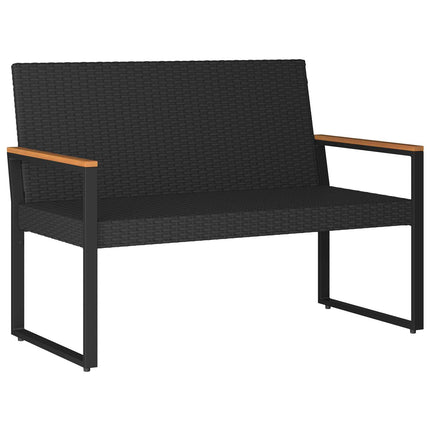 Utemöbelset med kudde 4 pcs Svart och turkos konstrotting