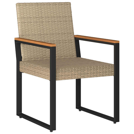 Utemöbelset 3 st Beige och krämvit konstrotting