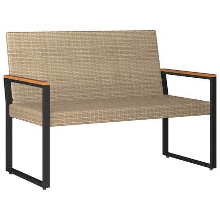 Utomhusbänk Beige och krämvit 107 x 61 x 80 cm konstrotting