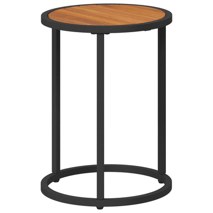 Kaffebordsset 2 pcs Naturlig och svart 55 x 55 x 45 cm
